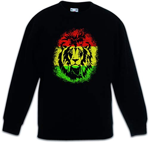 Sweat-shirt Rastafari Lion II pour habiller vos enfants avec un pullover noir résistant