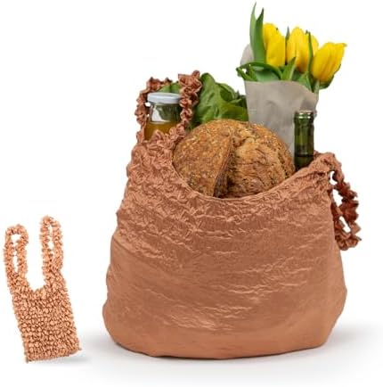 Food Huggers Reusable Grocery Bags Tote Bag | Tiny Pocket-Friendly Mini Tote Bag | Expands for Huge Capacity - Thumbnail 5