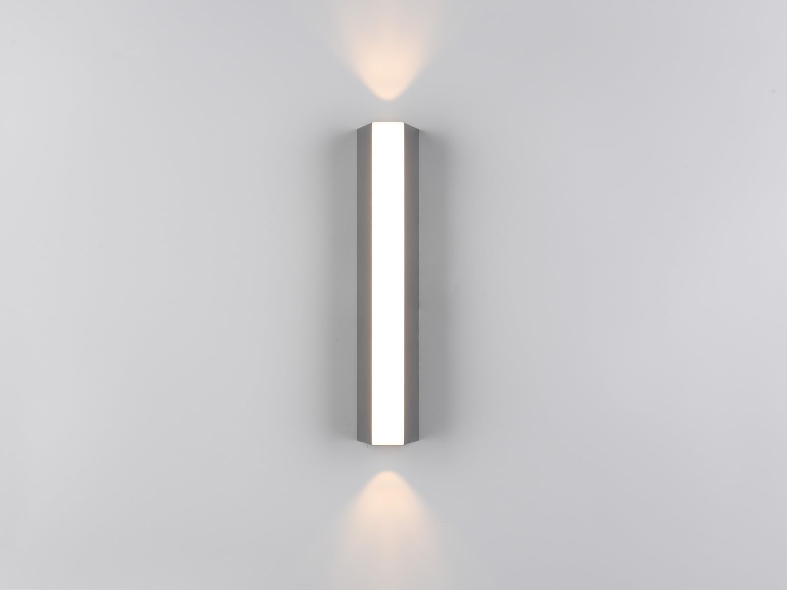 Trio Leuchten LED Außen Wandleuchte Marne 247360242, Aluminium Druckguss, Acryl weiß, inkl. 8.5 Watt LED, Höhe 30cm