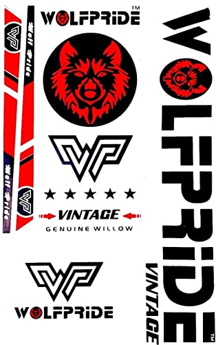 Image of Vintage Red Cricket Bat Sticker