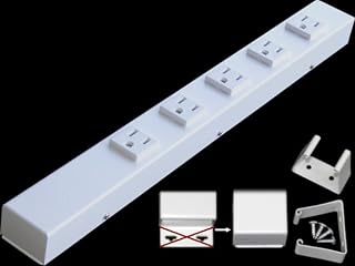 16” Hardwired Power Strip (NO Power Cord), 5 Vertical Outlets (NOT Tamper Resistant), NO Ears (Without mounting tabs on Both Ends), 15A (NOT a 20 Amp Unit), White