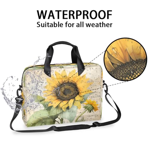 Bolso para portátil con diseño de girasol 15.6 pulgadas miniatura 3