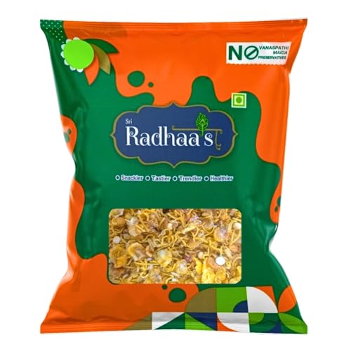 Image of Sri Radhaa's Corn Mixture 150g, Crunchy and Spicy Indian Namkeen Snack, Crispy Savoury Mix for Tea Time and Anytime Munching (Pack of 2)