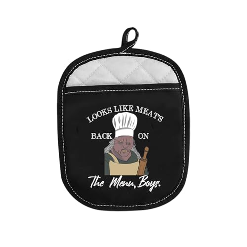 LOTR Movies Fan Oven Mitt H Fans Meat's Back On The Menu Kitchen Pot Holder Literary Book Lover New Home Gift (Menu Boys)