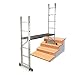 MAXCRAFT Plataforma de Trabajo Multipropósito Escalerilla Escalera Combinación de Aluminio y Andamio...