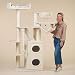 Albero tiragraffi per gatti grandi e stabili, XXL Cat Penthouse Crown beige per gatti Maine Coon grande albero tiragraffi per gatti pesanti