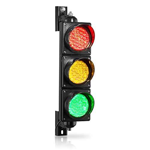 BBMI AC85-265V(4 inch) Traffic Light, Red Yellow Green Traffic Signal Light, PC Housing Stop and Go Light, Outdoor Waterproof IP65 Industrial LED Traffic Lamp by BBMI - Used condition - US$128.20