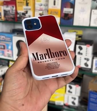 marlboro cigarette phone case BOUGYR Stride 2.0 Marlboro Case Compatiable with iPhone 11/12/13/14/15  Series | Slim Shockproof Back Cover | Shockproof & Scratch Resistant