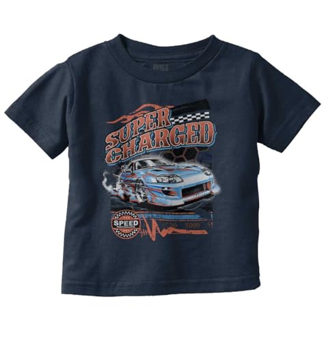 Brisco Brands Cool Super Charged Racecar Speed Toddler Boy Girl T Shirt
