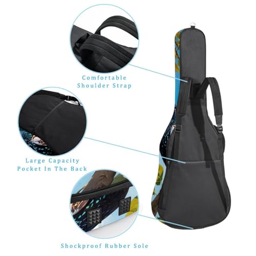 Grand étui pour guitare acoustique 101,6 cm étanche avec sac de transport rembourré - 3