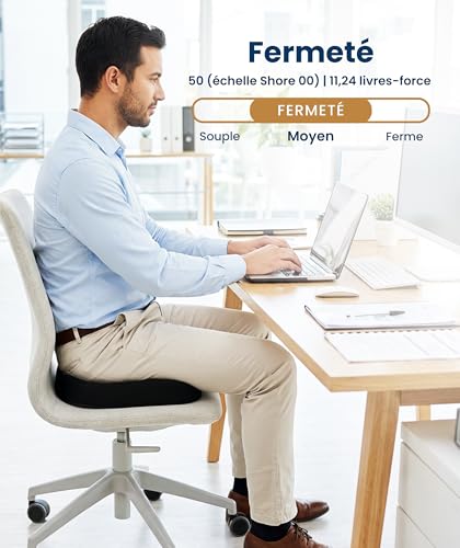 Coussin De Voyage Avion : Everlasting Comfort Coussin d’Assise en Mousse mémoire pour Bureau, V... – Image 5