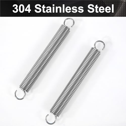 GUNGY Zugfedern mit Haken Edelstahl Spannfeder Zugfeder 100mm Außendurchmesser 12mm Drahtdurchmesser 1,5mm Maximale Zugkraft 6kg 1,5x12x100mm 2 Stück