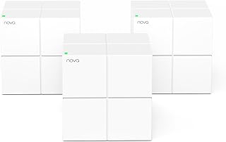 Tenda Nova Mesh WiFi System MW6 - Covers up to 6000 sq.ft - AC1200 Whole Home - Gigabit Dual-Band Mesh Network for 90 Devices - Replaces Wireless Router and WiFi Extender - 3-Pack