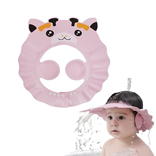 Image of Baby Shower Cap Shampoo Cap Bath Visor Hat Kids Hair Washing Shampoo Shield Adjustable Waterproof Bath Shield Visor for 0-8 Years