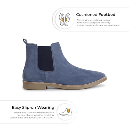 Image of YOHO Comfortable Boots For Men | Extra Cushioned Foot Bed And Skin Friendly Ankle Boot With Low Heels | PU Finish Material | Trendy, Stylish & Casual Boots | Winter, Snow & Holiday Outings