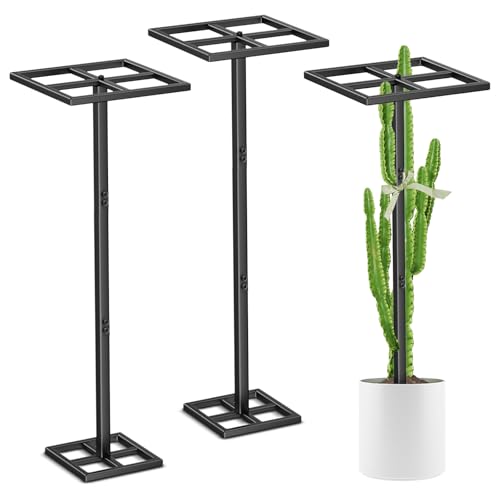 ODSNANIE 2 Pcs Metal Dragon Fruit Trellis, Durable Adjustable Dragon Fruit Stand Gardening Support for Vertical Climing Plants Trees Cactus Garden Outdoor Indoor Potted Support 8''×12''×45''
