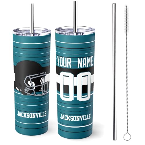 Image of Jacksonville Tumbler 20oz Travel Mug Custom Name and Number Gifts
