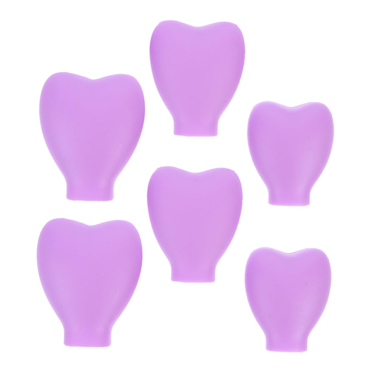 6pcs Silicone Makeup Set Facial Brush Dust Covers for Esthetician Mascaras Powder Foundation Travel School Office