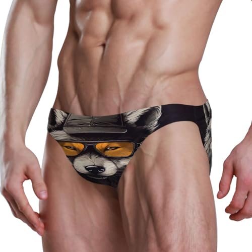 Wolf Men's Swimwear Sexy Bikini Solid Siwmming Briefs S 208541574