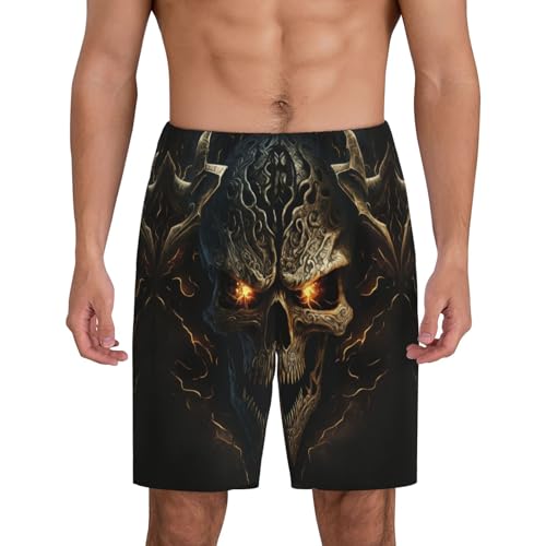 Novastar Mens Pajama Pants - Metal Evil Skull Sleep Comfy Shorts Men Pajama Shorts, Pj Pants for Mens Lounge Shorts3