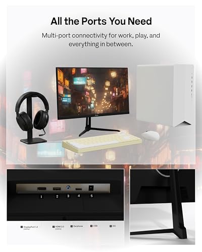 Image of Pixio PX249 Wave 24 inch 240Hz Refresh Rate FHD 1080p Resolution Fast IPS Panel 1ms GTG Response Time Built-in Speakers Gaming Monitor with Adaptive Sync