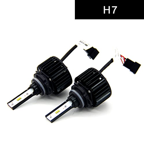 Premium Auto LED Headlights Bulbs H7 with LUMILEDS Luxeon ZES Chips 6000K 24W