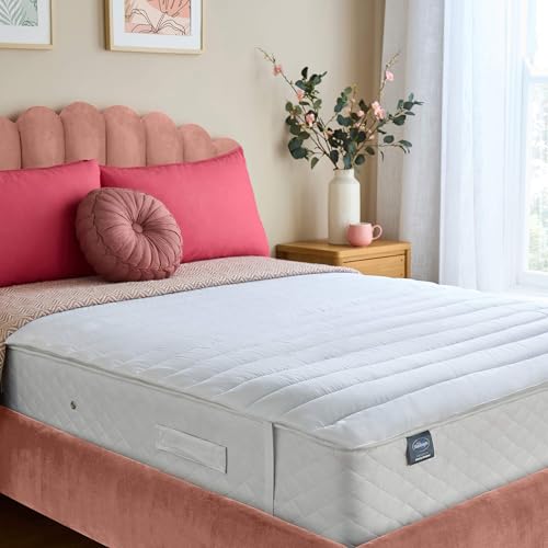 Silentnight Ultrabounce Mattress Topper - Supportive Comfortable Mattress Topper with Easy Fit Straps - Hypoallergenic and Machine Washable - Double
