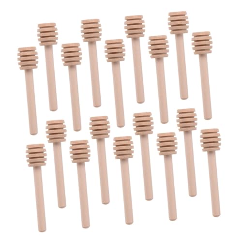 iplusmile 25個 実木製蜂蜜棒 蜂蜜用撹拌棒 ジャムやシロップ対応 使いやすく洗浄簡単 再利用可能 深溝付きで適量取りやすい キッチ 再利用可能