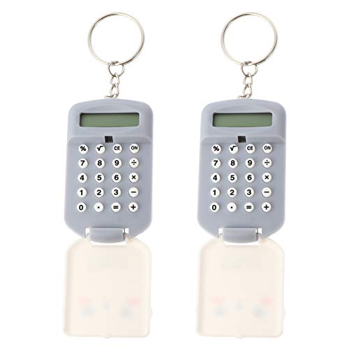 Nuobesty 2Pcs Pocket Calculator Accounting Calculator Desktop Calculator Financial Calculator Keychain Mini Calculator #TOP28