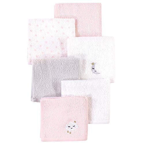 Drap de bain bébé coton rose Hudson Baby en lot de serviettes de toilette