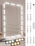 LED Vanity miroir lumières,Makeup bande de lumière avec variable pour la robe de vanité & Miroir de salle de bains éclairage,Ultra Lumineux, Style en bois de Holly,Miror non inclus