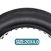 Hycline EBike Fat Replacement Tire: 20x4.0 Inch Folding Puncture Resistant Fat Tires for Electric Bike Urban Street Mountain or 3-Wheel Bikes(Black) #5