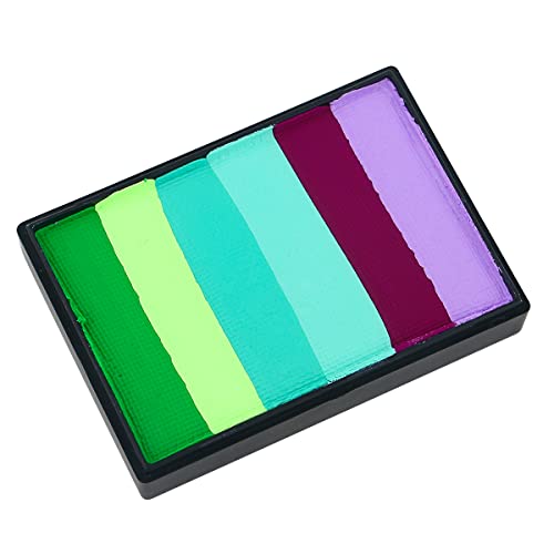 Bowitzki 50G Water Activated Eyeliner Retro Graphic Hydra Eye Liner Makeup Uv Glow Fluorescent Cake Aqua Color Split Cakes Neon Rainbow Face Paints Body Painting For Halloween Christmas Pride (Garden) #TOP3