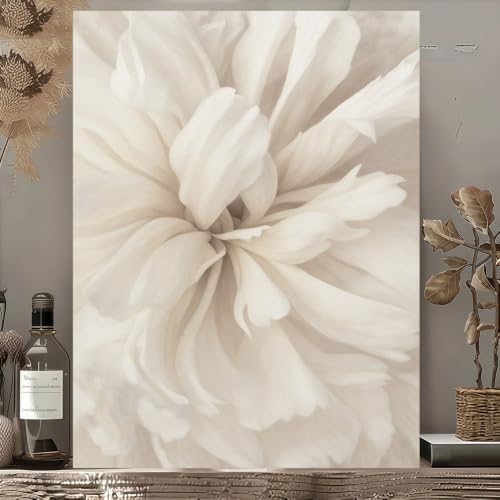 Cuadro floral blanco retro para transformar las paredes de tu salón u oficina 3