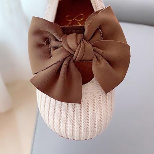 Baby Girl Shoes Mary Jane Flats Soft Anti-Slip Rubber Sole Bowknot Princess Wedding Dress Shoes for Newborn Infant4
