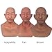 EQAIWUJIE silicone Mask Face Full Head Realistic Old Man Mask Halloween Masks Cosplay Party (Ivorywhite)