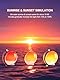 Tageslichtwecker Lichtwecker Radiowecker Wake up Light APP Steuerung,Sonnenaufgang Sonnenuntergangssimulation,11 Farblicht 20 Helligkeit, 7 Naturgeräusche 4 Alarmen Schlummerfunktion Nachttischlampe