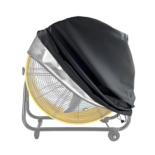 TIFILE Industrial Fan Cover, 600D Oxford Heavy Duty Outdoor Fan Cover, Waterproof & Dustproof Cover Fits Up to 24" High-Velocity Movement Drum Fan All-weather Protection