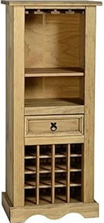 Pine Wine Rack Solid Mexican Pine Shelving Storage Cabinet Corona