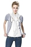 White Pashmina Scarf 24"w