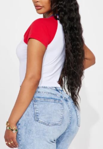 Vintage Graphic Baby Tees for Women Brazil Shirt Y2k Tops Mexico Crop Jersey 2000s Summer Going Out Tops3