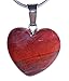 Lebensquelle Plus Herzanhänger Roter Jaspis | Edelstein Anhänger 2x2 cm | Herz mit Öse