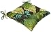 Pillow Perfect Indoor/Outdoor Green/Brown Tropical Tufted Seat Cushion, 2-Pack
