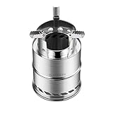 Eleloveph Wood Burning Portable Camping Stove,Outdoor Backpacking Hiking Stove, Lightweight Stainless Steel Alcohol Camp Stove