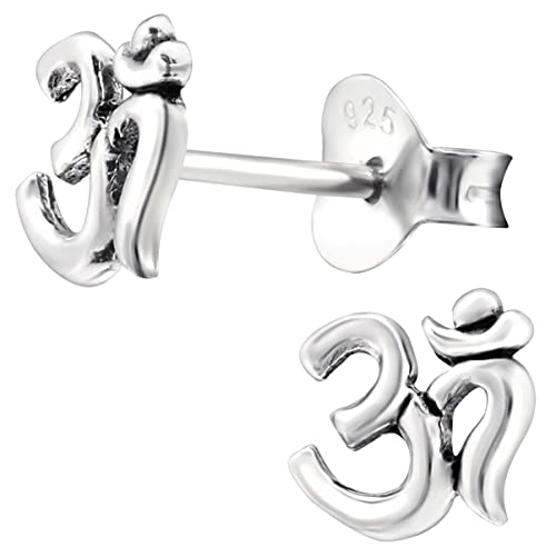EYS JEWELRY OM Symbol Ohrringe Silber 925 Damen Yoga Ohrstecker...
