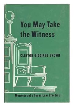 Hardcover You may take the witness Book