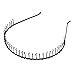 Black Narrow Metal Wire Comb Sports Alice Hair Band Headband by Pritties Accessories