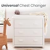 Babymore Eva 2 Piece Nursery Room Set White - 1 Baby Cot Bed & 1 Chest Changer With 3 Double Handle Drawers, Wooden Chest Of Drawer Storage Cabinet | 2 Piece Nursery Room Furniture White - Image 7
