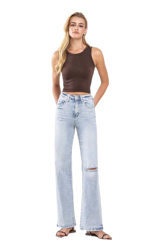 Vervet by Flying Monkey Women's 90's Vintage Super High Rise Flare Jeans3