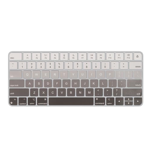 kwmobile QWERTY US English Keyboard Stickers Compatible with Apple Magic Keyboard Keyboard Stickers - White/Grey/Black